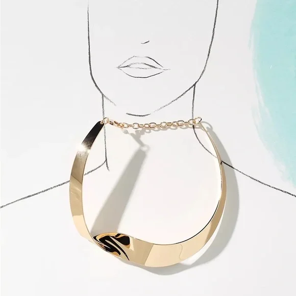 NWTS ANTHROPOLOGIE FOLDED RIBBON CHOKER (O/S) - Picture 4 of 7